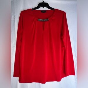 Liz Claiborne Women’s Red Long Sleeve Top